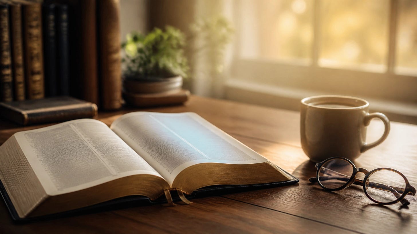 La Biblia abierta junto a una brújula, simbolizando la guía divina en el estudio de Su carácter La Biblia abierta junto a una brújula, simbolizando la guía divina en el estudio de Su carácter