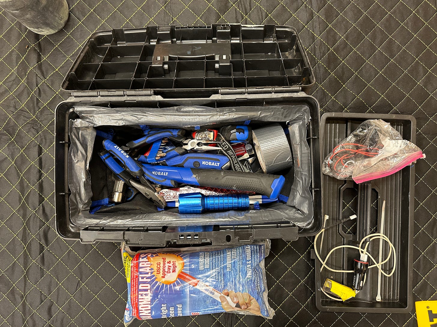 Contents of the toolbox. Contents of the toolbox.