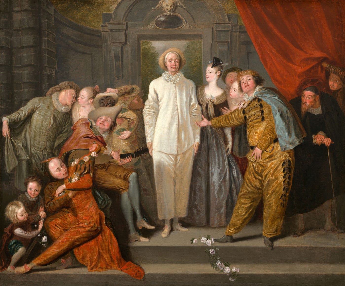 Jean-Antoine Watteau, the Italian Comedians, National Gallery, Washington DC.