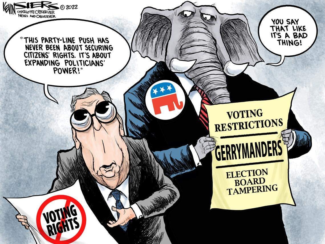 Donny’s NO VOTE on Democracy: The Republican Guide to Rigging Elections