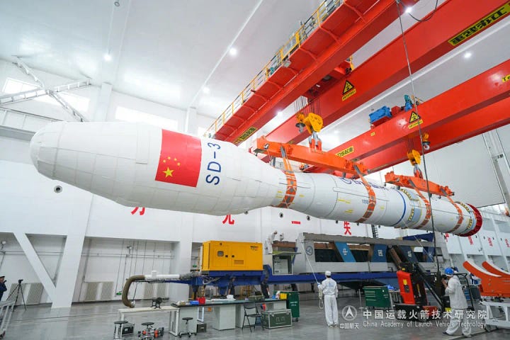 Jielong-3 preparing (left) and heading to its launch ship (right) for its August 8/9th launch.
