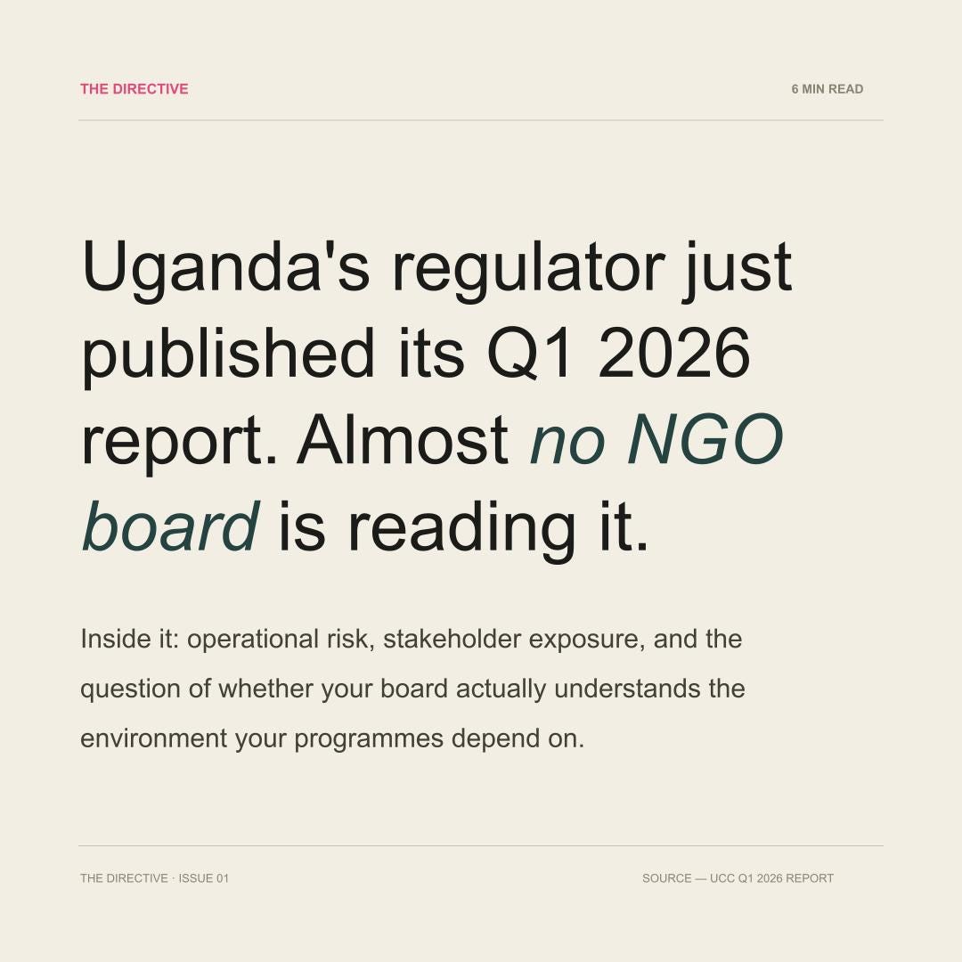 Uganda’s UCC Q1 2026 Report: A Governance Wake-Up Call for NGO Leaders