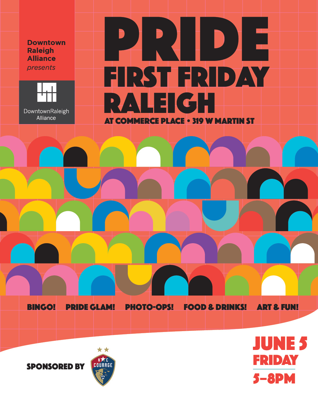 Poster for Pride First Friday Raleigh