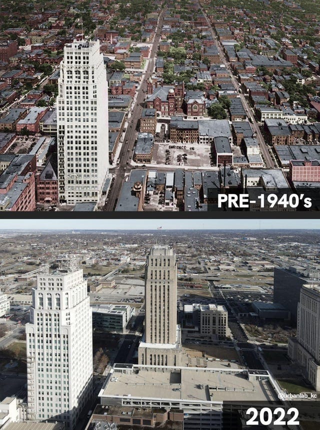 r/OldPhotosInRealLife - Kansas City before and after Urban Renewal r/OldPhotosInRealLife - Kansas City before and after Urban Renewal