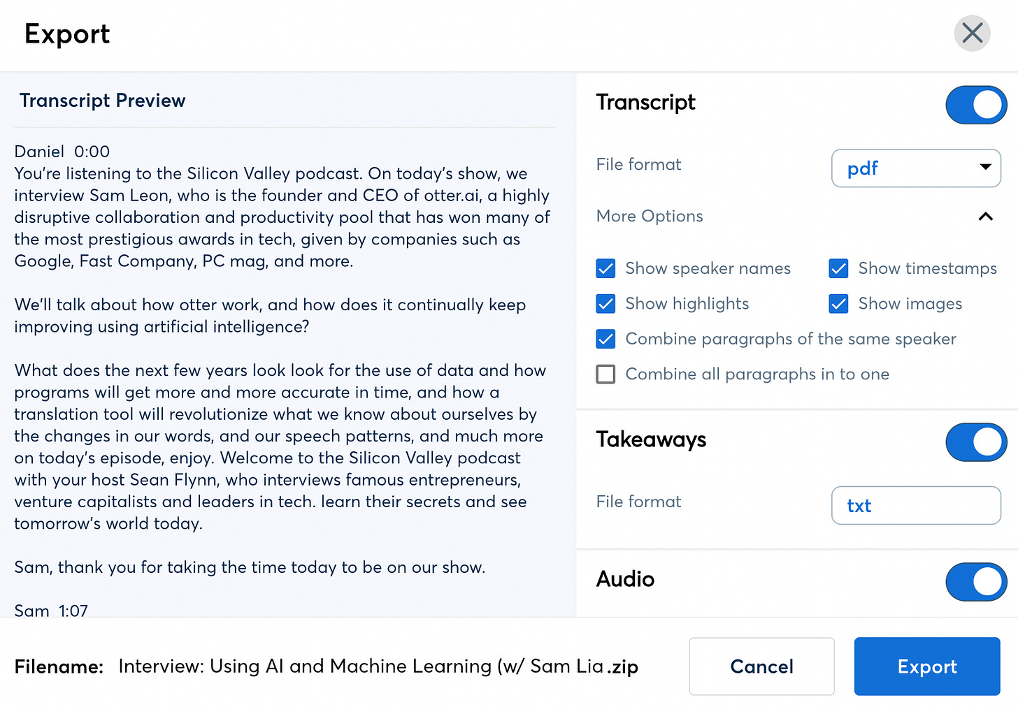 Export conversations – Help Center