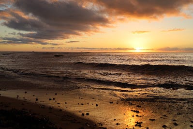 A sunset over the Pacific!