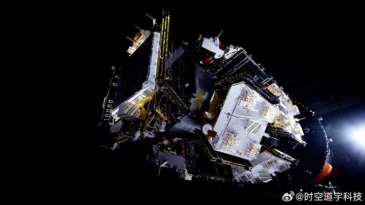 Eleven Geespace satellites mounted to Jielong-3's payload adapter ahead of fairing encapsulation.