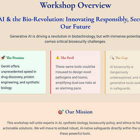 NeurIPS 2025 Workshop on Biosecurity Safeguards for Generative AI