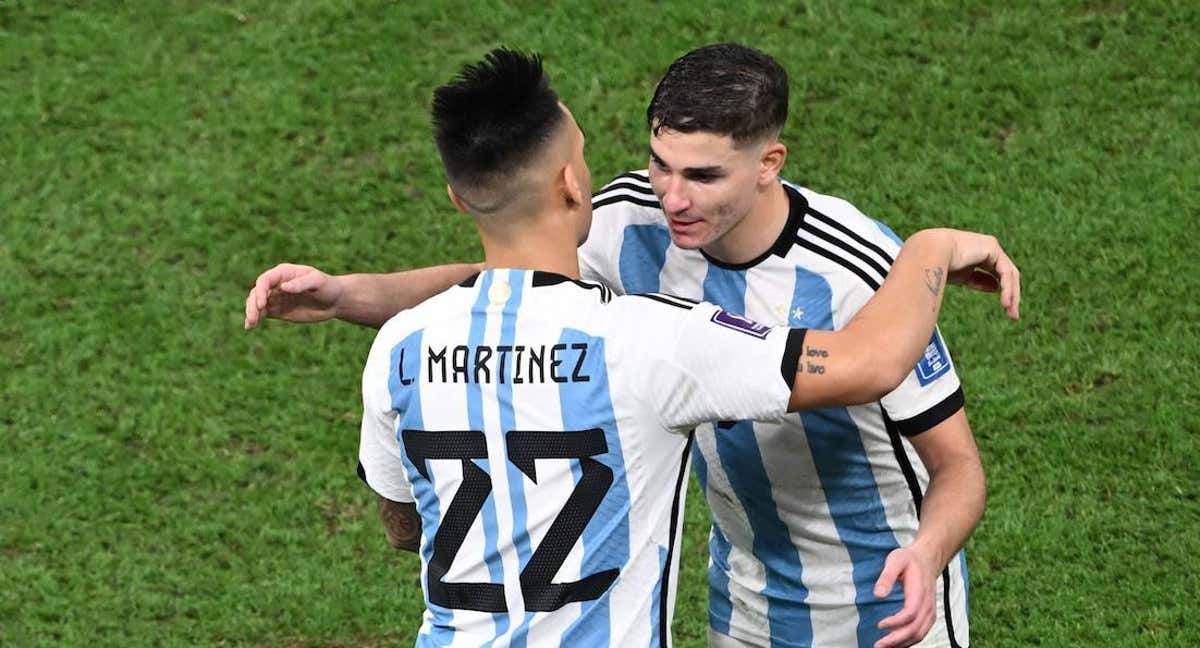 Julián Álvarez y Lautaro Martínez: frente a frente tras ser campeones ...