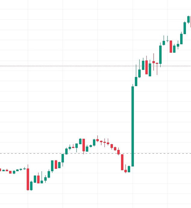 The speech sent stock markets soaring (pictured: The Nasdaq)