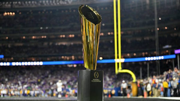 college football playoff ncaa championship trophy NIL sports