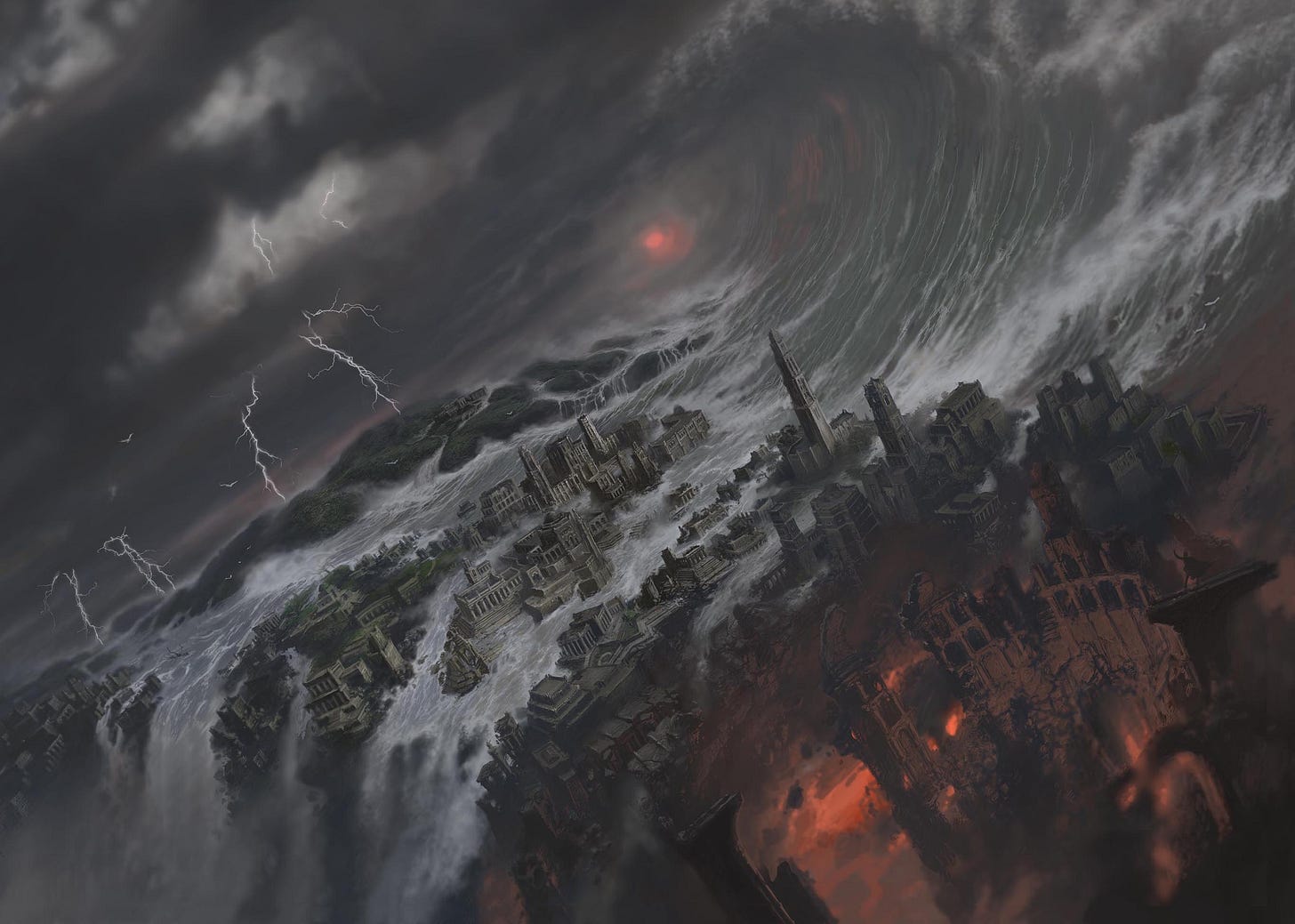 The Fall of Numenor, art by Alan Lee : r/lotr