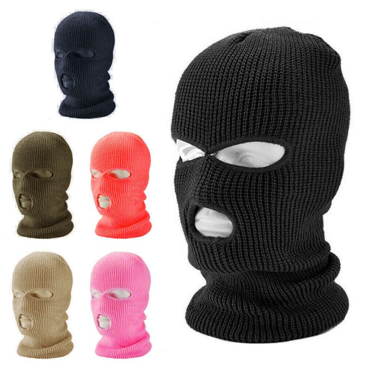 New 3 Hole Full Ski Mask Winter Balaclava Beanie Warm Hat | Lazada PH