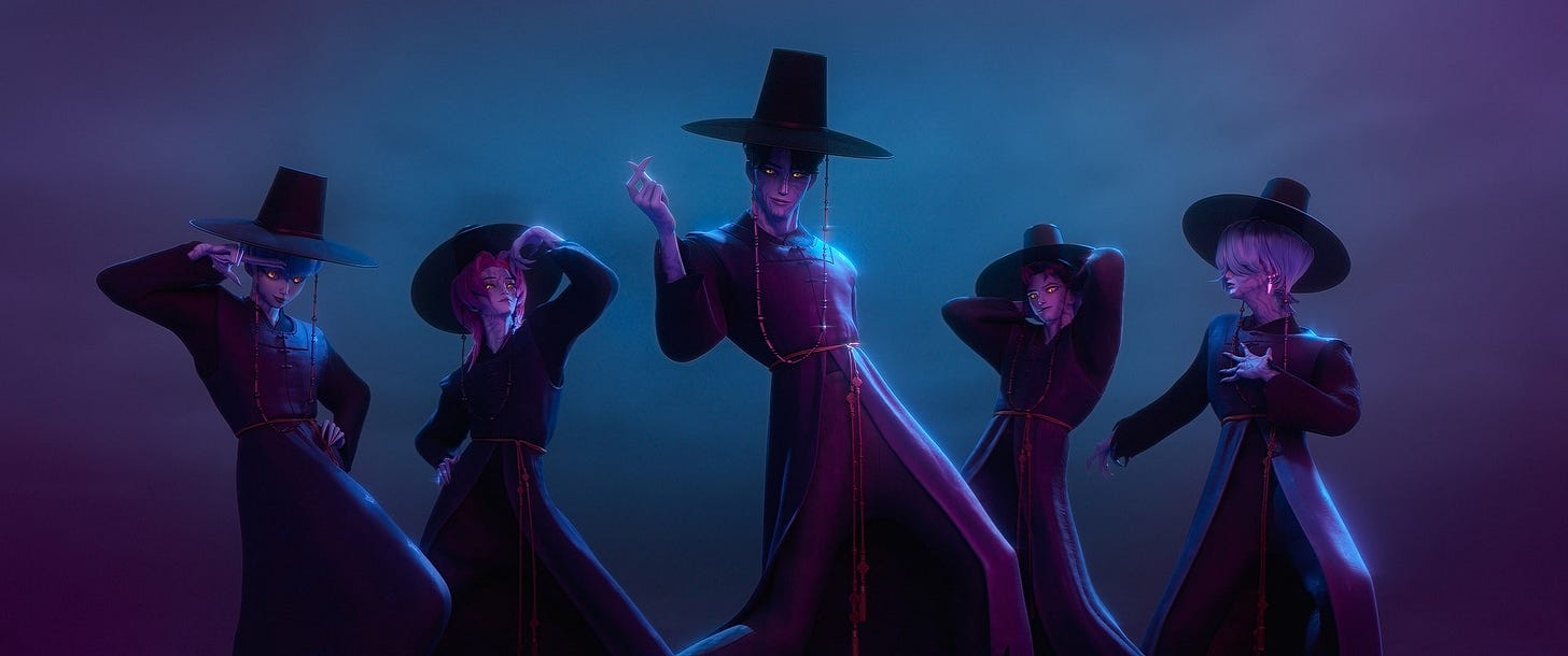 Kpop Demon Hunters - The Saja boys as their true demon selves