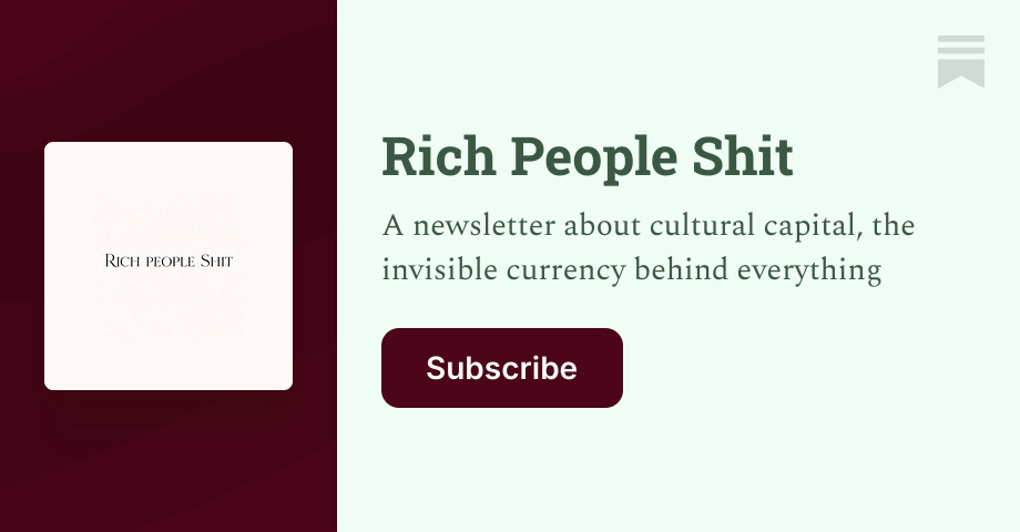 Rich People Shit | Carson Griffith | Substack
