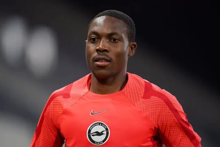 Brighton and Hove Albion’s Enock Mwepu has been forced into early retirement following the diagnosis of a hereditary heart condition (John Walton/PA) (PA Wire)