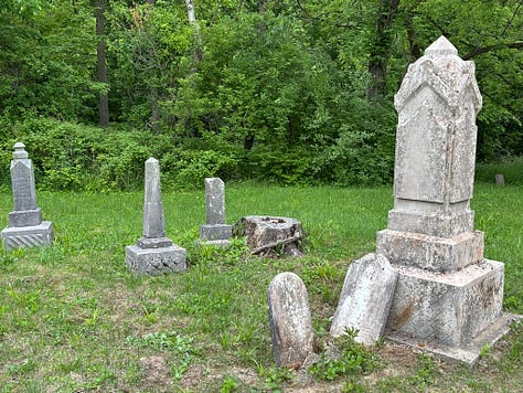 grassy peaceful cemetery scenes