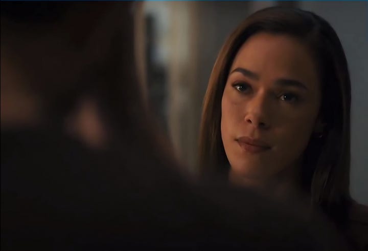 Jensen Ackles looking at Oliveras on Countdown episode