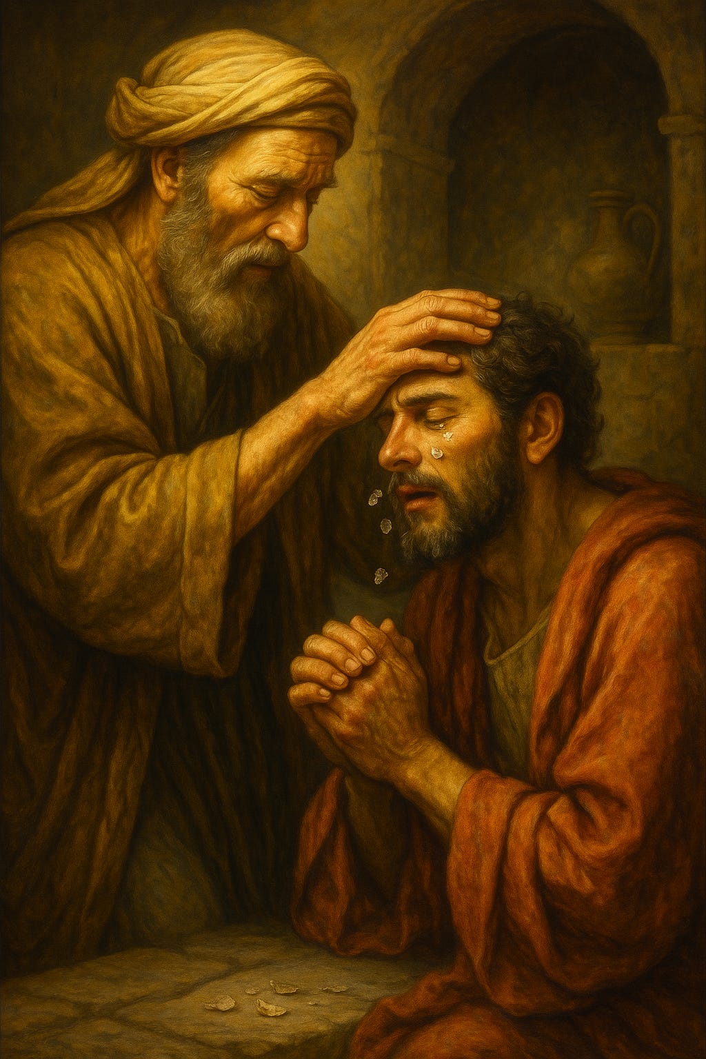 A painting of a person crying

AI-generated content may be incorrect.