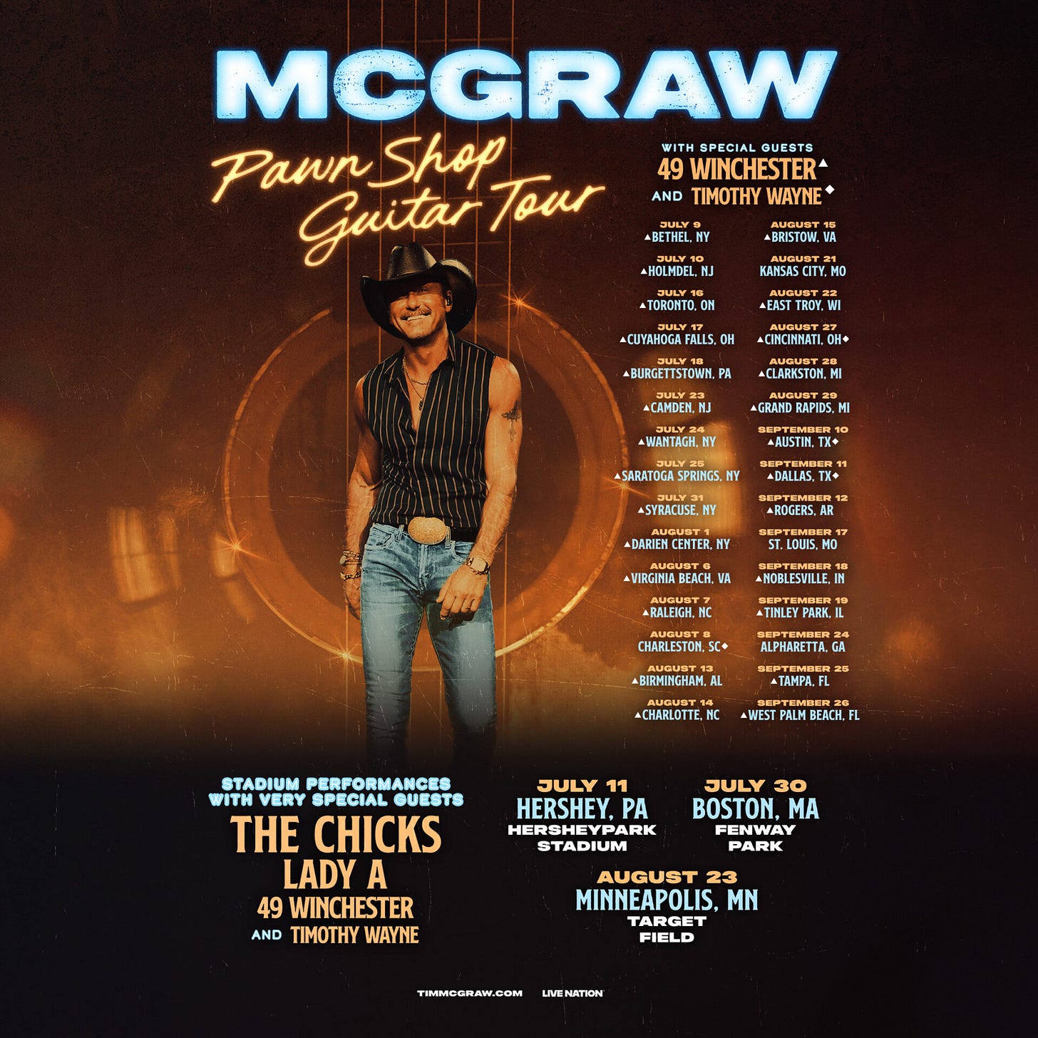 Tim McGraw Announces 2026 Summer Headline Trek: 'Pawn Shop Guitar Tour' - Pollstar News Tim McGraw Announces 2026 Summer Headline Trek: 'Pawn Shop Guitar Tour' - Pollstar News