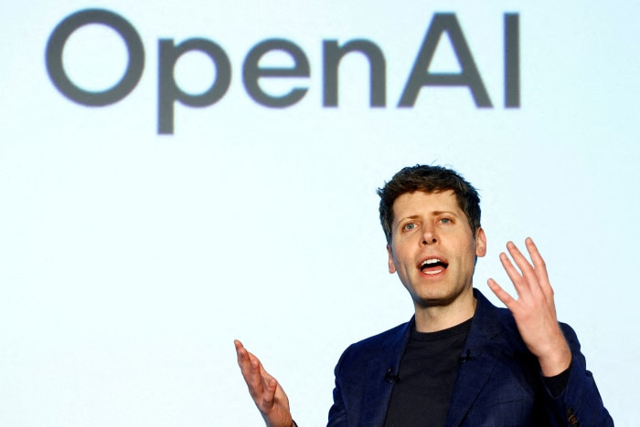OpenAI CEO Sam Altman pitching AI for businesses.