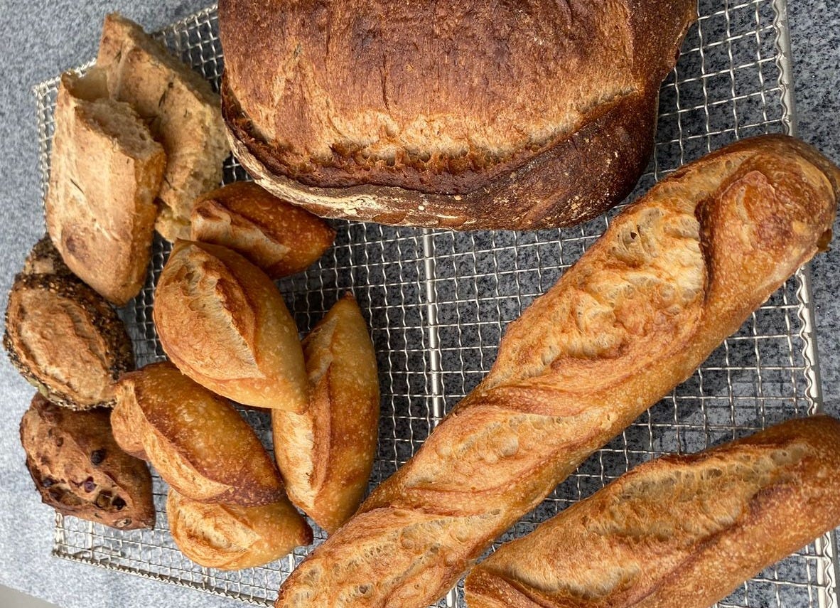 Pães de fermentação natural da casa