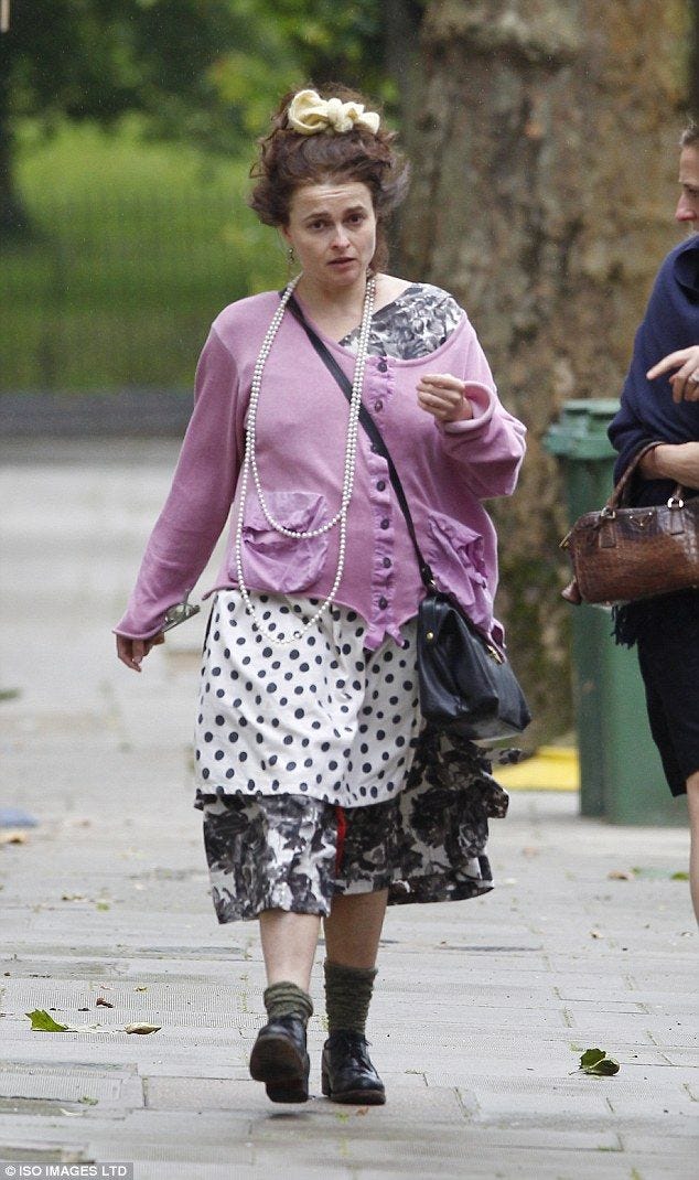 Helena Bonham Carter steps out in yet ANOTHER bizarre outfit choice ... Helena Bonham Carter steps out in yet ANOTHER bizarre outfit choice ...