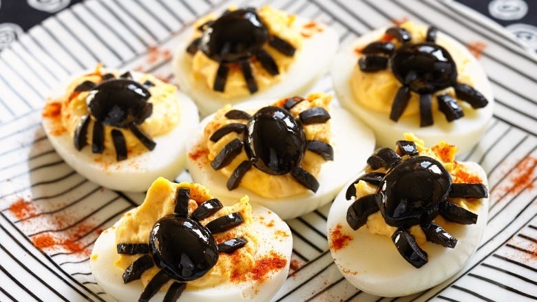 mouth watering halloween spidery eggs mouth watering halloween spidery eggs