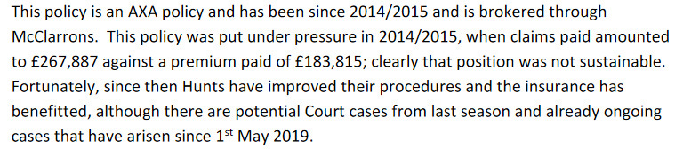 Excerpt from leaked document concerning the AXA policy.