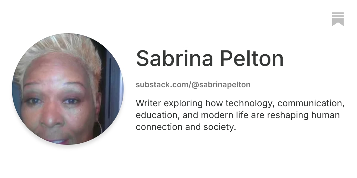 Sabrina Pelton | Substack