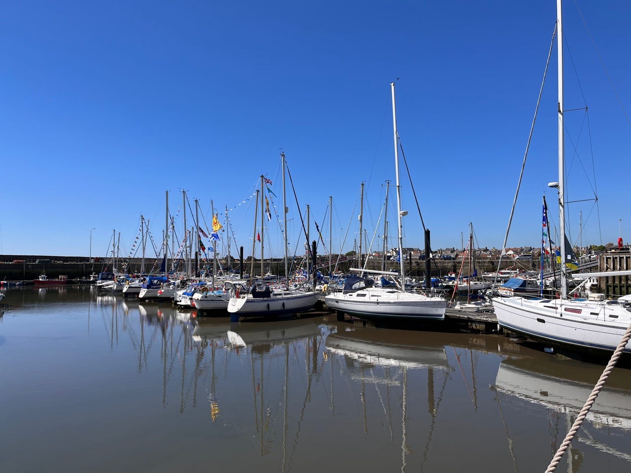 boats in Anstruther harbor