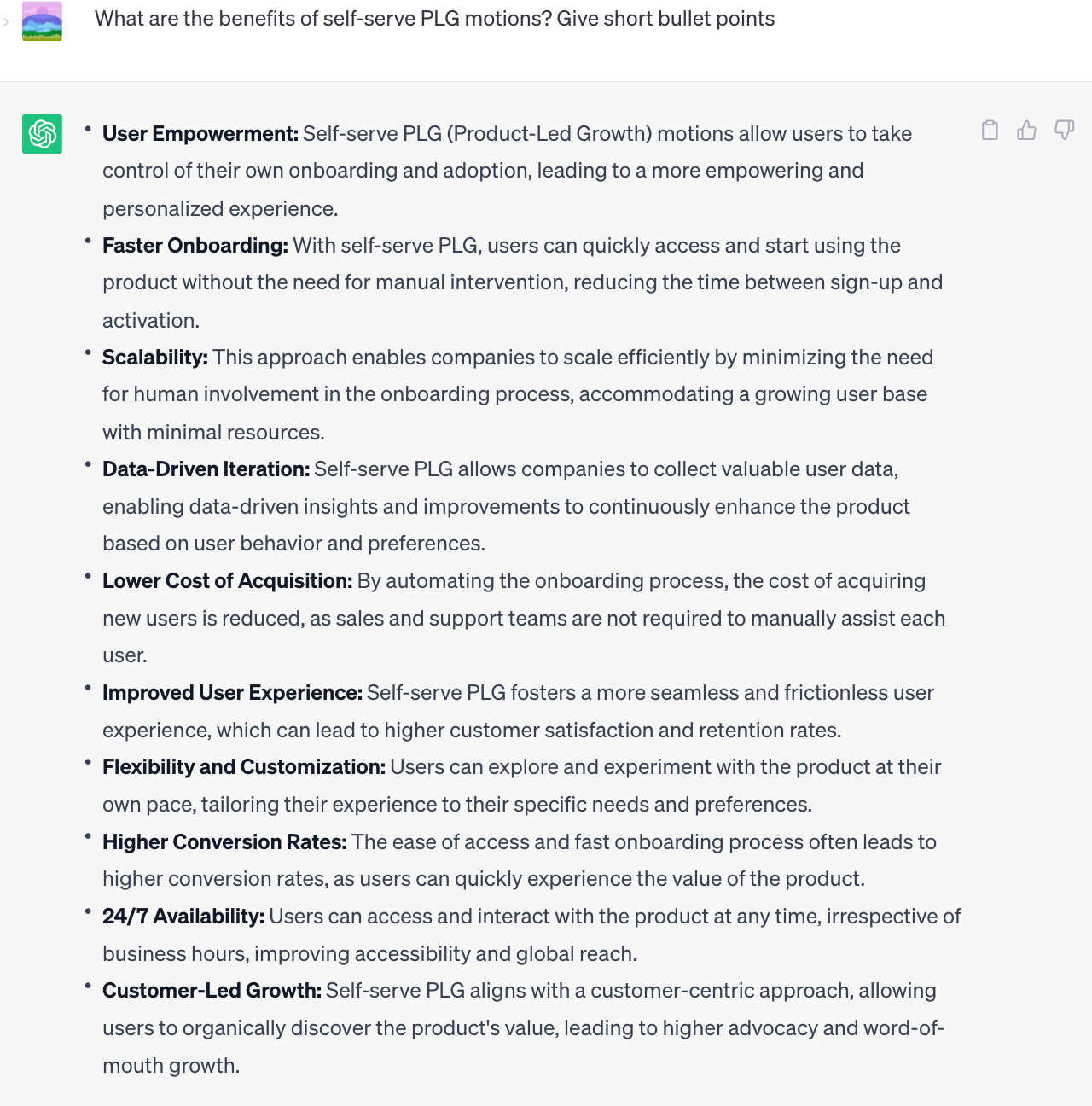 Benefits of self-serve PLG motions