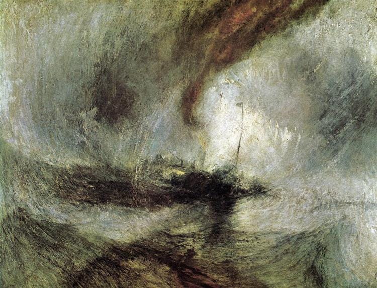 Snow Storm - Steamboat off a Harbour's Mouth, c.1842 - J.M.W. Turner