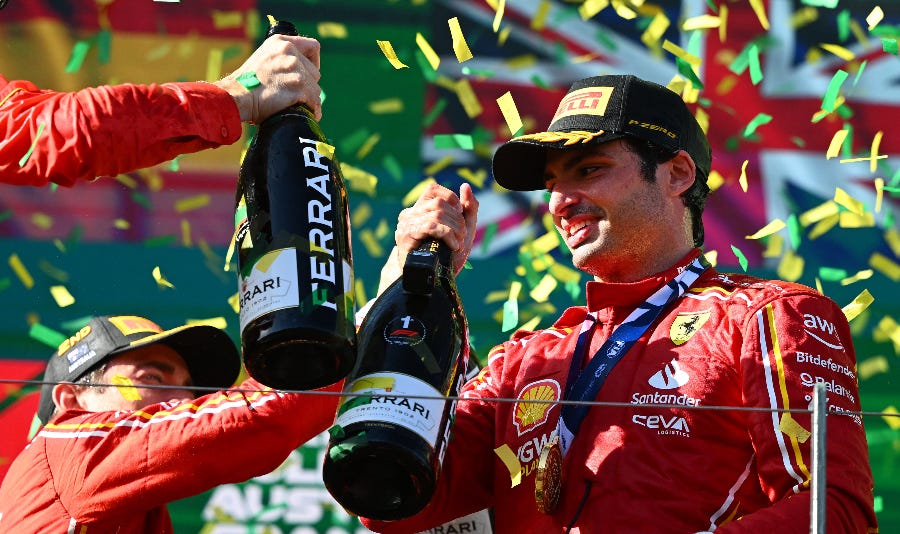 Carlos Sainz Jr. consiguió su 1° triunfo de la F1 2024 en el GP de Australia