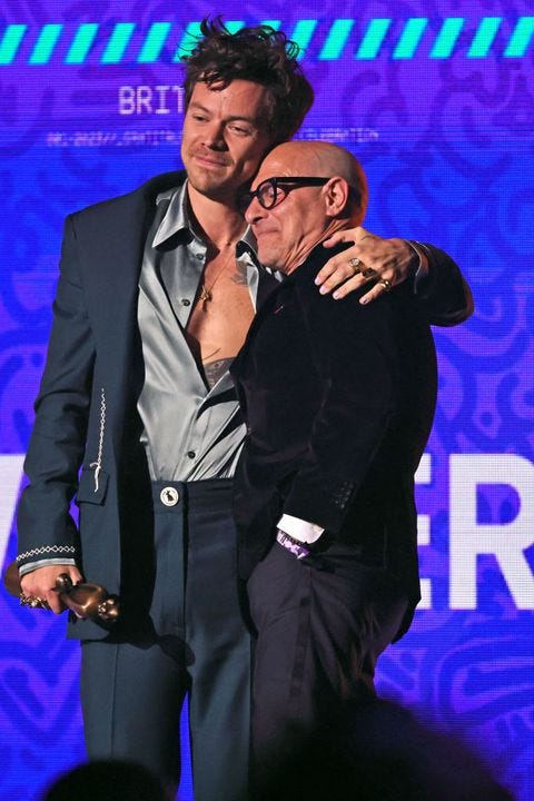 Stanley Tucci And Harry Styles' Bromance At The BRIT Awards Is Everything