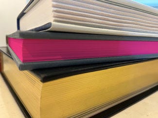 Book edge treatments