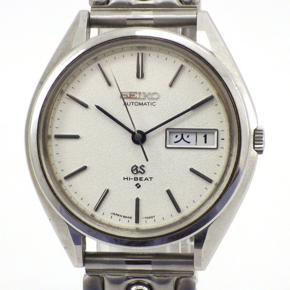 1 yen ~ SEIKO SEIKO Grand Seiko Hi-Beat 5646-7030 SS/AT Silver Dial Not Original Belt Watch Men's 142-1895667 [O Product]
