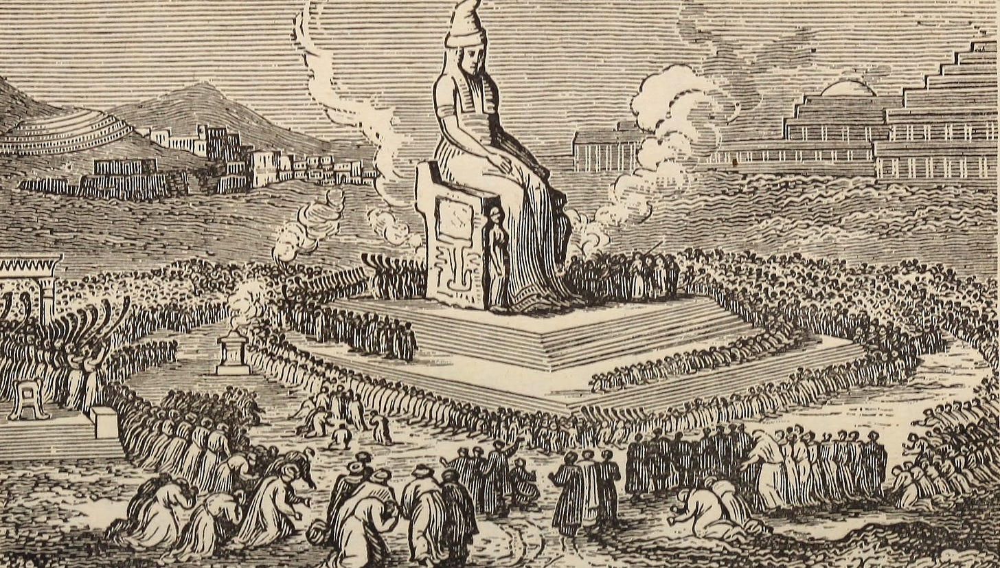 The purpose of making an idol is to give the "god" a body. The purpose of making an idol is to give the "god" a body.