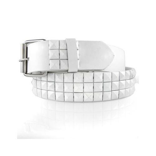 48 Units of Pyramid Studded White Belt - Unisex Fashion Belts - at -  alltimetrading.com