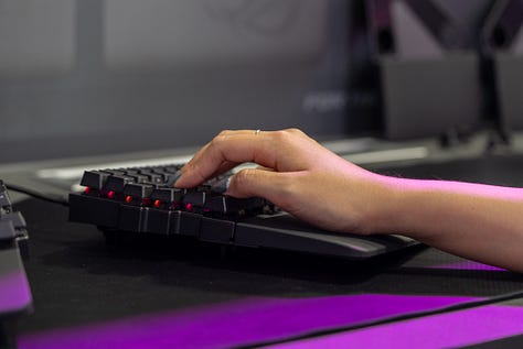 The Asus ROG Falcata split-ergonomic wireless compact gaming keyboard ...
