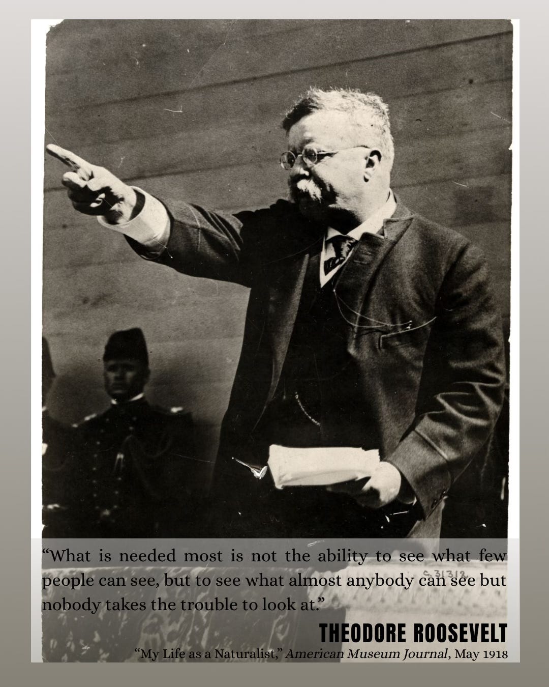 Photograph of Theodore Roosevelt pointing Photograph of Theodore Roosevelt pointing
