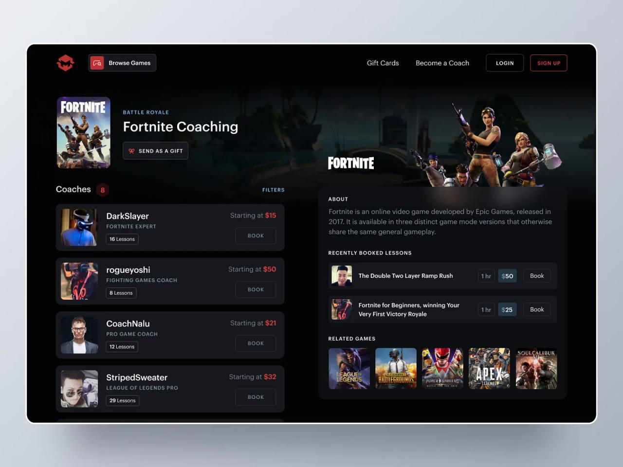 Game Page Redesign by Vishnu Prasad Metafy - DESIGN DRIPS