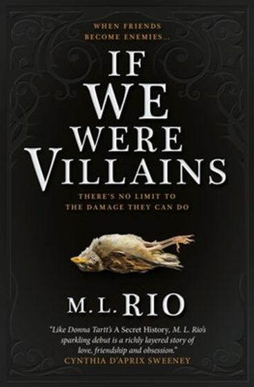 Bokforsiden til If we were villains av M.L. Rio