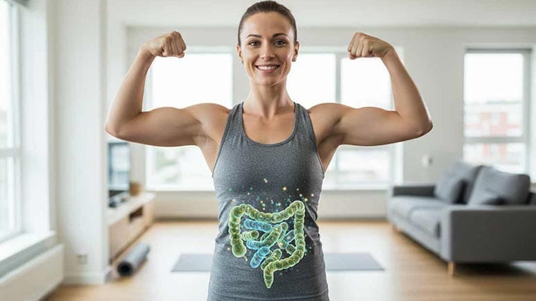 gut microbes muscle strength healthy aging