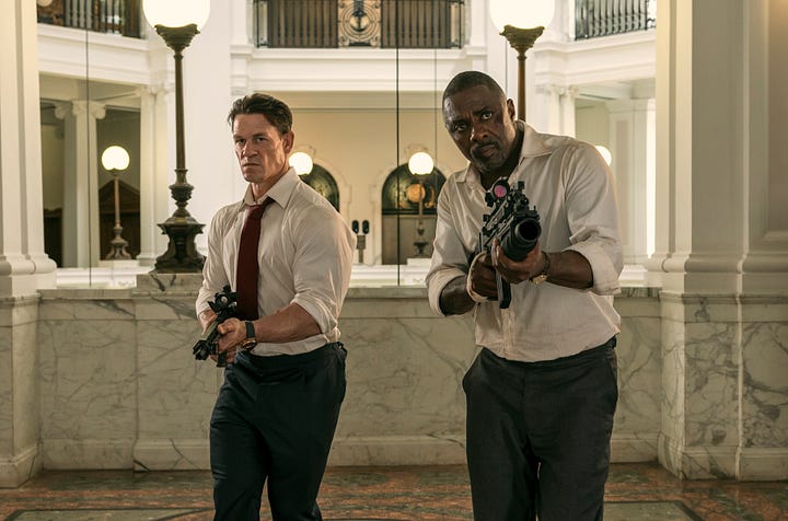 Stills from the new release films Jurassic World Rebirth, The Count of Monte Cristo, The Great Lillian Hall and Heads of State.