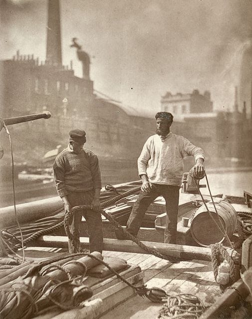 Workers on the "Silent Highway"    From 'Street Life in London', 1877, by John Thomson and Adolphe Smith: Old London, Street Life, London Photography, London Photos