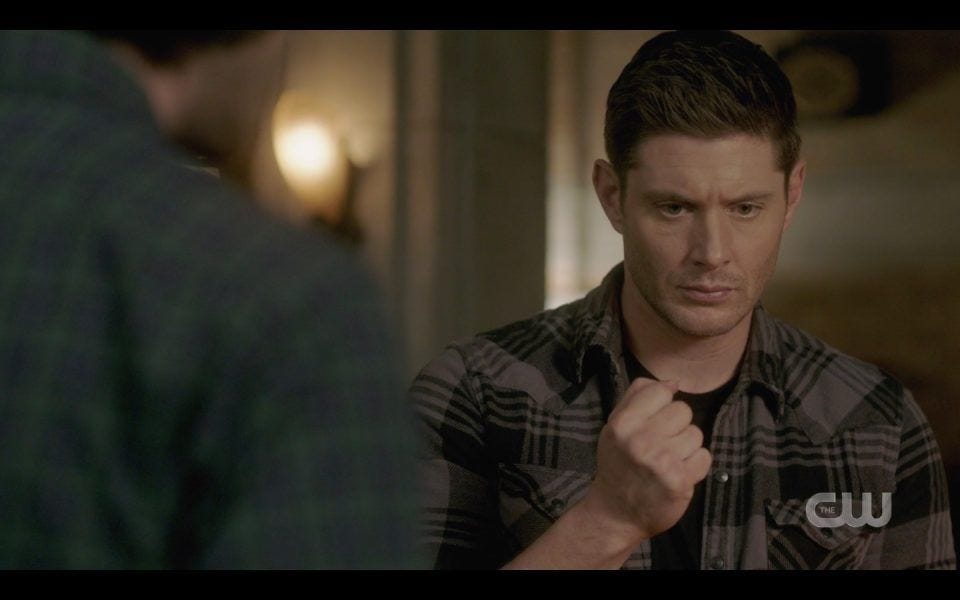 spn 1413 dean winchester holding up pearl to sam spn 1413 dean winchester holding up pearl to sam