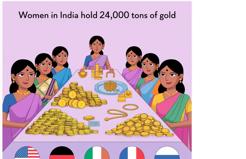 The Golden Empire: Indian Women’s Gold Holdings of 24,000 Tons Surpass Top Five Nations Combined