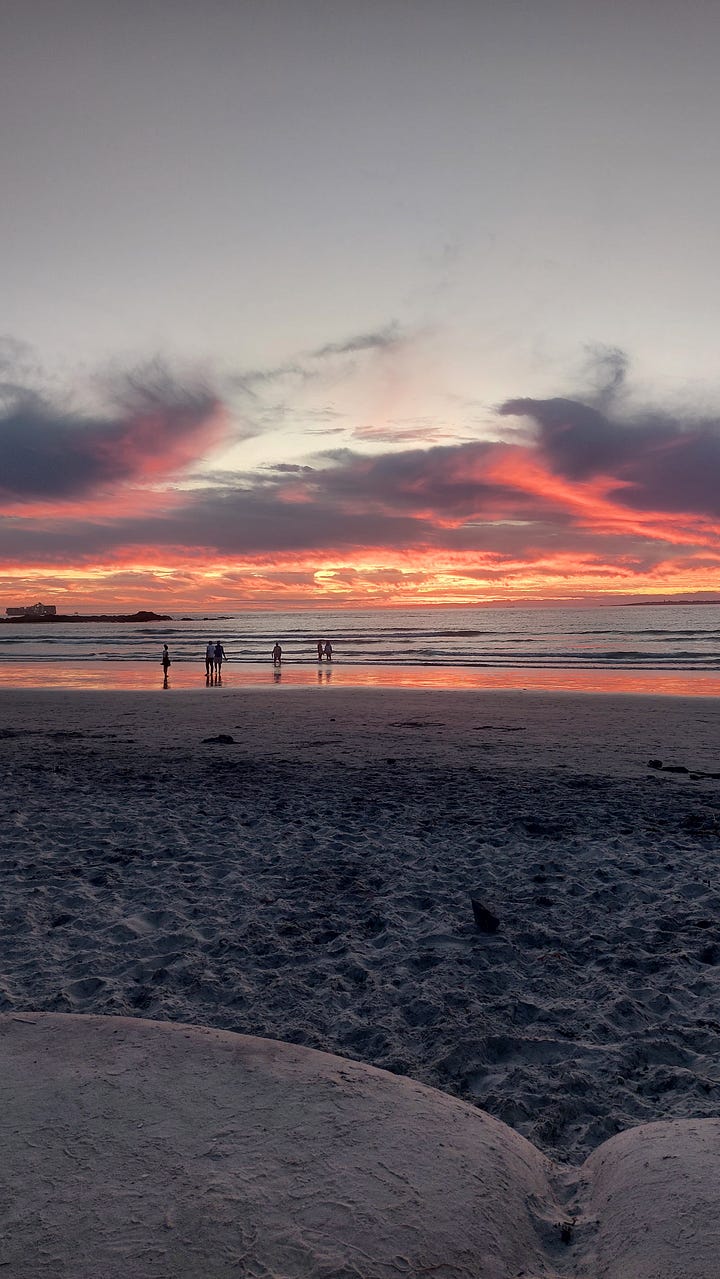 sunset on the ocean