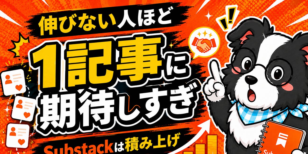 Substackは、1本の記事で伸ばそうとすると苦しくなる